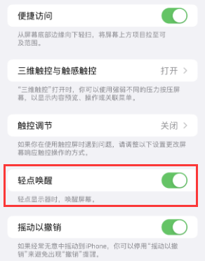 大英苹果授权维修站分享iPhone轻点无法唤醒怎么办