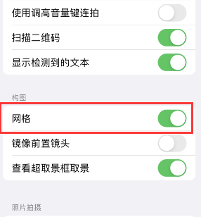 大英苹果手机维修网点分享iPhone如何开启九宫格构图功能